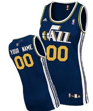 Women's Customized Utah Jazz Blue Basketball Jersey